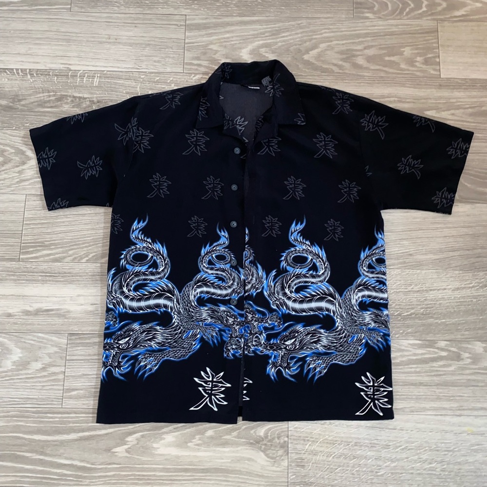 🐉 Y2K Dragon Button Up 🐉
